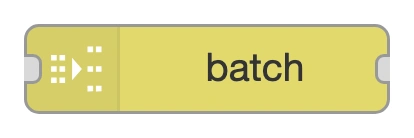 The batch node in the Node-RED palette