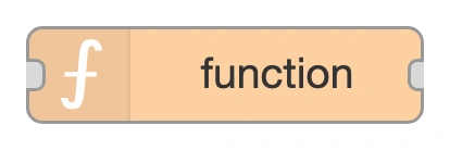 The function node in the Node-RED palette