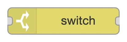 The switch node in the Node-RED palette