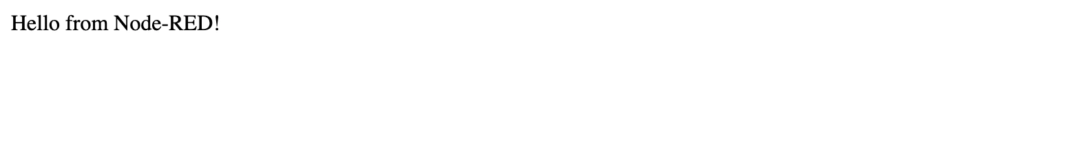 The endpoint responding in a browser